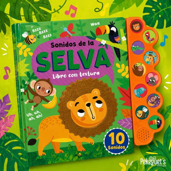 Libro sonidos de la Selva con texturas