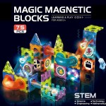 Light Magnetic blocks 75 pcs