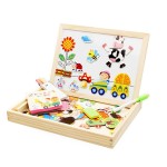 Tablero educativo con figuras magnéticas