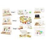 Tablero educativo con figuras magnéticas